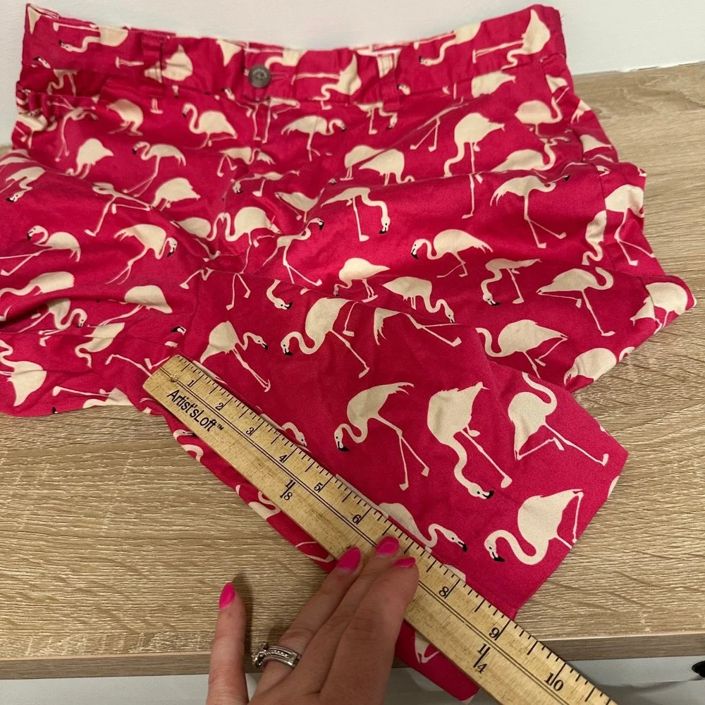 Royal & Awesome Men's Size 34 Pink Flamingo Golf Chino Shorts Novelty Preppy‎